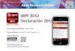 App IRPF 2012 y declaracion 2011