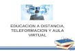 Educacion a distancia, teleformacion y aula virtual