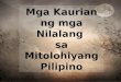 Klasipikasyon ng mga Mitolohikal na Nilalang sa Pilipinas