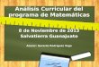 Análisis del programa de matemáticas