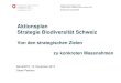 Strategie Biodiversität Schweiz – der Aktionsplan nimmt Gestalt an