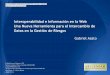 Interoperabilidad e Información en la Web Una Nueva Herramienta para el Intercambio de Datos en la Gestión de Riesgos