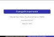 Criptografía Experimental [GuadalajaraCON 2012]