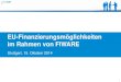 EU Finanzierungsmöglichkeiten im Rahmen von FIWARE