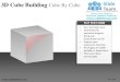 3d cube building cube by cube powerpoint presentation templates