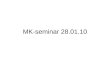 Mk Seminar 280110