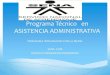 Programa técnico   en asistencia administrativa