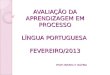 Língua portuguesa avaliação diagnóstica