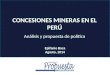 Concesiones mineras en el Perú: Análisis y propuestas de polìticas