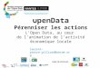 L’Open Data, au cœur de l’animation de l’activité économique locale
