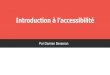 Introduction à l'accessibilité
