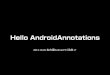 Hello androidannotations