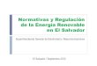 Normativas y regulacion de energia renovable en el salvador