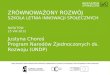 SISS Justyna Choroś "Zrównoważony rozwój - główne problemy" / "Sustainable development - key issues"