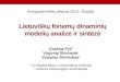 Pyž, Gražina „Lietuviškų fonemų dinaminių modelių analizė ir sintezė“