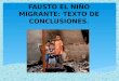 Fausto el niño migrante texto de conclusiones