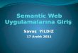 Semantic web uygulamalarına giriş