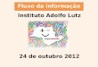 Fique sabendo 2012 24OUT - Fluxo da Informação IAL