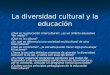 La diversidad cultural y la educación
