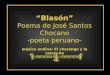 La poesía de José Santos Chocano