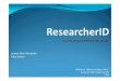 Tutorial researcherID