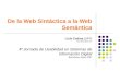 Transicion de la web sintactica a la web semantica