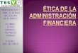 éTica de la administración financiera