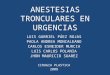 Anestesia Troncular