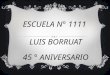 Escuela N° 1111 Luis Borruat...45° Años de Historia