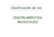 Clasificacion Instrumentos Musicales