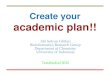 Create your academic plan