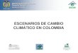 ESCENARIOS DE CAMBIO CLIMÁTICO EN COLOMBIA. Nestor Garzón