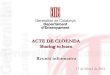 Reunió informativa Acte Cloenda Projecte Sharing to Learn 13-14
