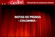 Notas de prensa Geelbe Colombia