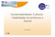 Sustentabilidade cultural   viabilidade econômica e social (kleber rocha)