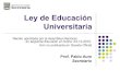 Ley de educación universitaria (presentación)