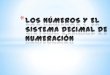 Los números y el sistema decimal de numeración