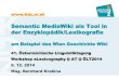 Semantik MediaWiki als Tool in der Enzyklopädik/Lexikografie
