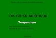 Factores Abióticos Temperatura