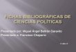 Fichas bibliográficas de ciencias políticas
