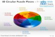 3 d pie chart circular puzzle with hole in center pieces 7 stages style 5 powerpoint diagrams and powerpoint templates