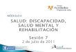 Desarrollo y puesta en práctica de la Rehabilitación - Abordaje Terapéutico Ocupacional