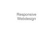 Présentation Responsive Webdesign