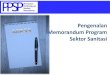 Pengenalan Memorandum Program Sektor Sanitasi (MPSS)