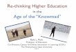 Kyle Peck: Re-thinking Higher Education in the age of the “Knowmad”