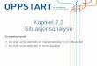 OPPSTART Powerpoint kapittel 7.3 situasjonsanalyse