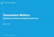 Succession Matters: Effective Succession Management Planning