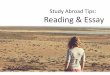 Study Abroad Tips: Reading & Writing