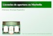 Licencia de apertura en Marbella – Ordenanza municipal reguladora