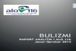 Alo 116 bullizmi, raport analitik janar qershor 2012